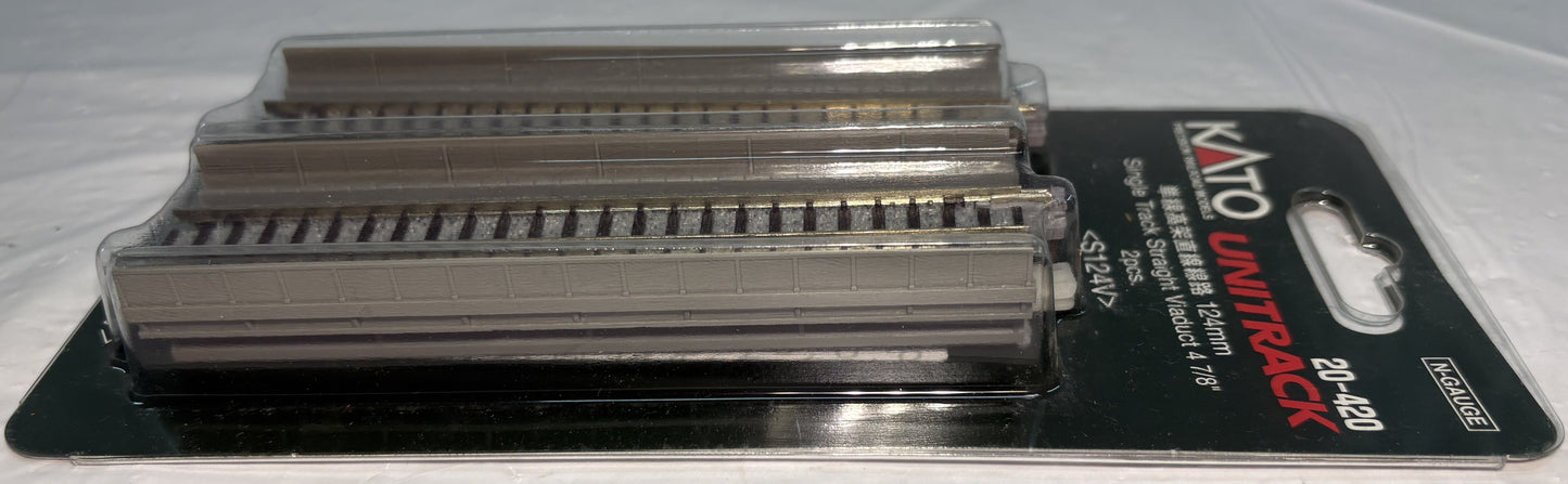 Kato 20-420 Viaduct 124mm (4 7/8") Straight Single Track [2 pcs]
