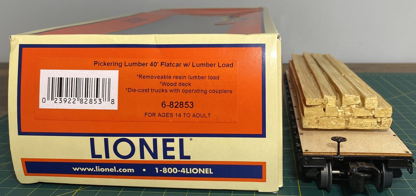 Lionel 6-82853 Pickering Lumber 40’ Flatcar w/Lumber Load