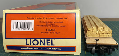 Lionel 6-82853 Pickering Lumber 40’ Flatcar w/Lumber Load