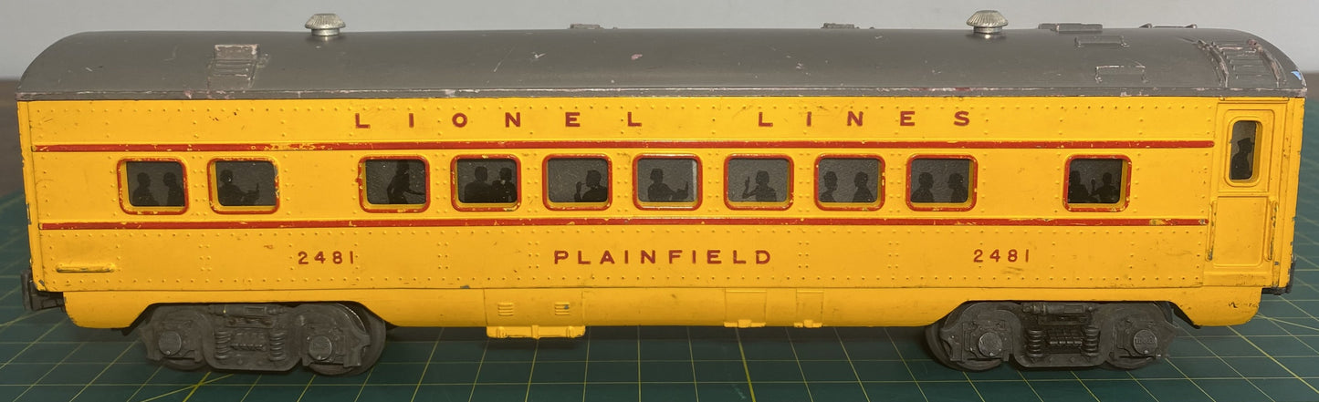Lionel Post War 2481 Plainfield Pullman Car