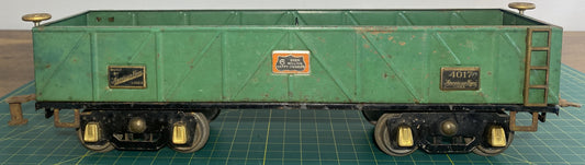 American Flyer Pre War Gondola 4017 Green w/Black Frame