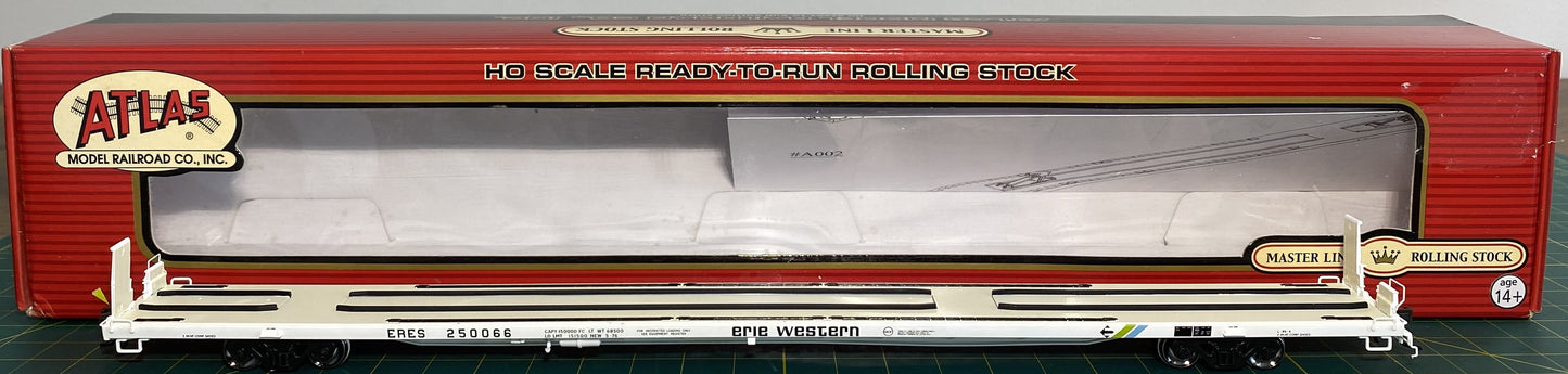 Atlas 20 000 358 ACF 89’4” Flat Car Erie Western – Road #250066