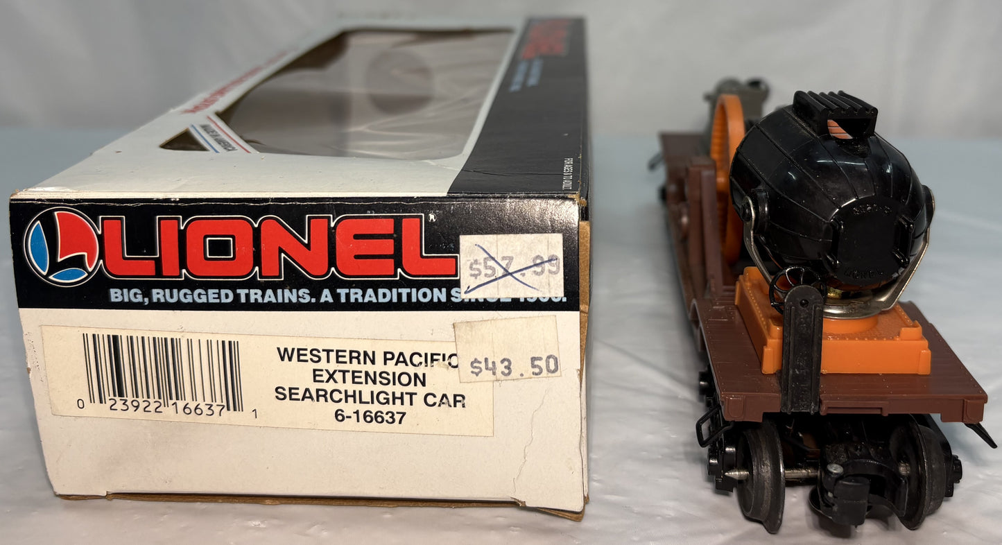 Lionel 16637 Western Pacific Extension Searchlight Car
