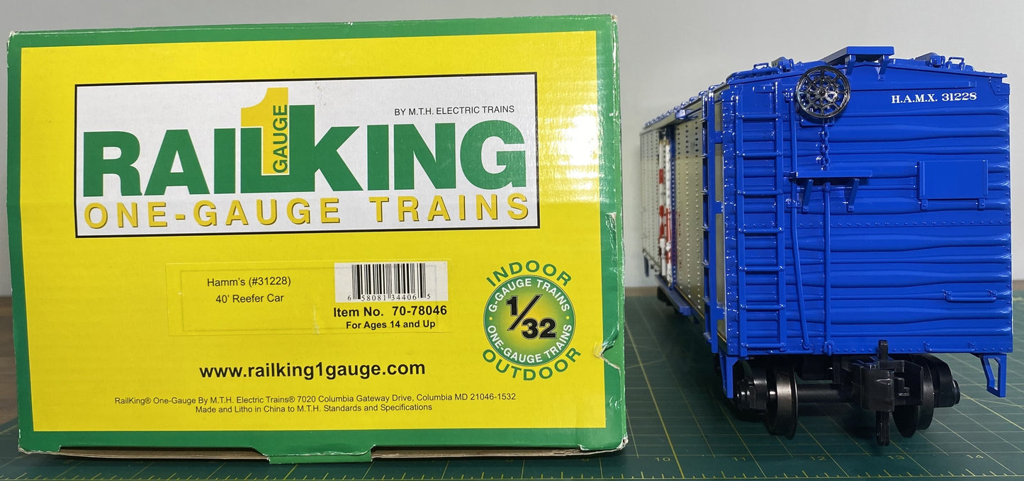 Rail King 70-78046 Hamm’s 40’ Reefer Car