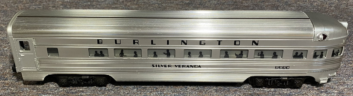 Lionel #9580 Burlington Silver Veranda Passenger