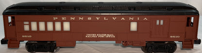 Lionel 9510 Pennsylvania Mail Combo Baggage/Passenger Car