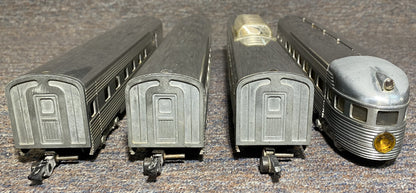 American Flyer #660, #661, #662 and #663 Silver Passenger Cars
