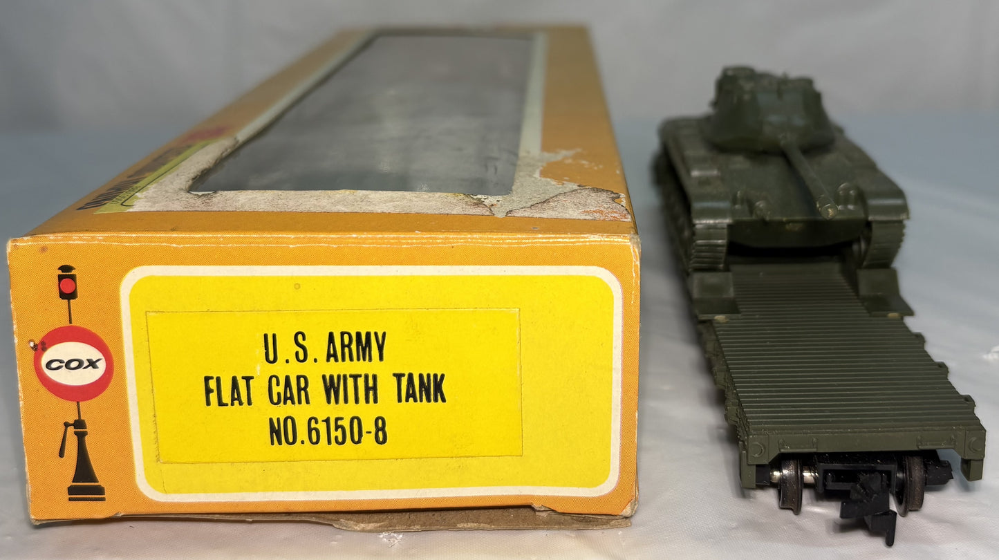 Cox 6150-8 U.S. Army Flat Car w/Tank