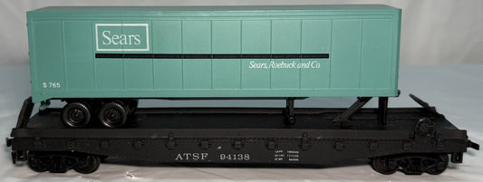 Cox 6150-4 Santa Fe Flat Car W/Sears Van