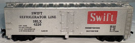 Tyco 4226 Swift Refrigerator Line Silver Box Car SRLX 422
