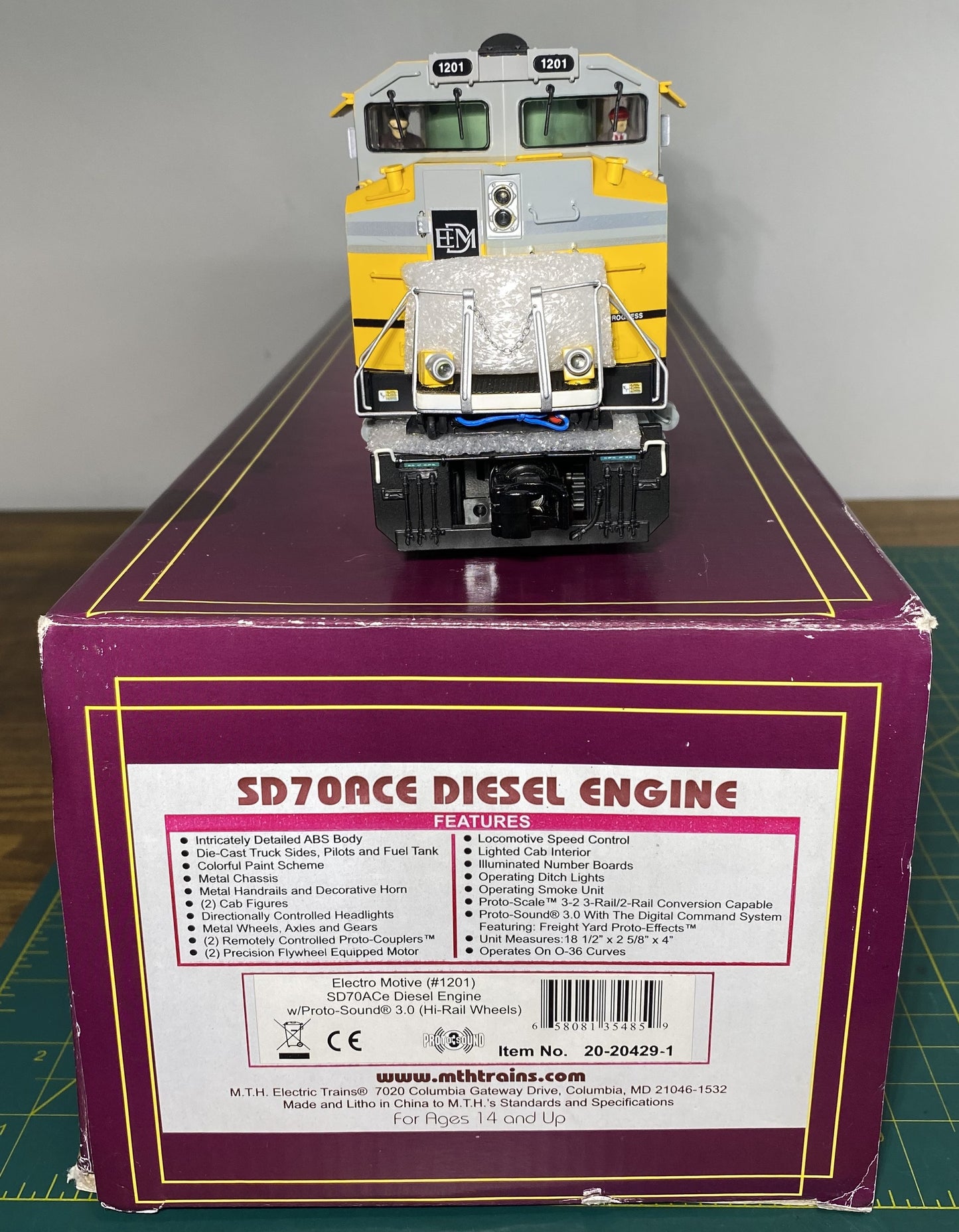 MTH Premier 20-20429-1 Electro Motive SD70ACe Diesel Engine w/Proto-Sound 3.0