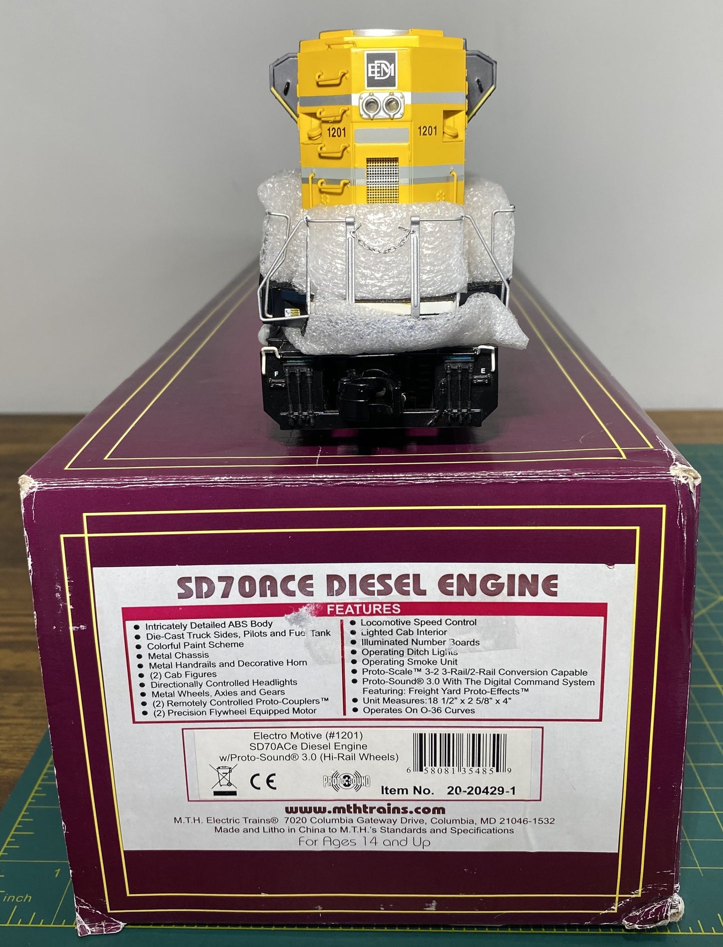MTH Premier 20-20429-1 Electro Motive SD70ACe Diesel Engine w/Proto-Sound 3.0