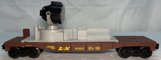 Lionel 9302 Louisville Nashville Lighted Searchlight Car