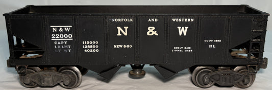 Lionel Post War 3456 Operating Norfolk & Western Hopper Car