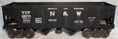 Lionel Post War 3456 Operating Norfolk & Western Hopper Car