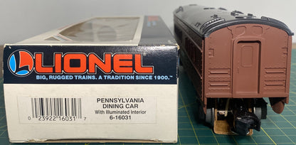 Lionel 6-16031 Pennsylvania Dining Car w/ illuminated interior