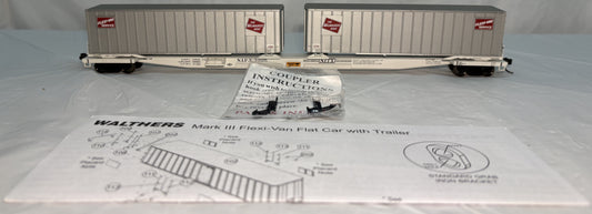 Walthers 932-3920 Mark III Flexi-Van Flatcar w/Two Trailers
