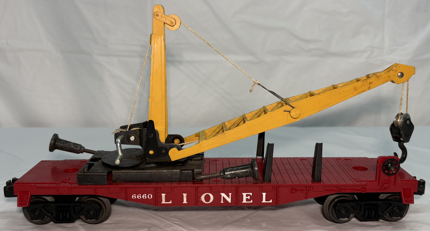 Lionel Post War 6660 Boom Crane Car