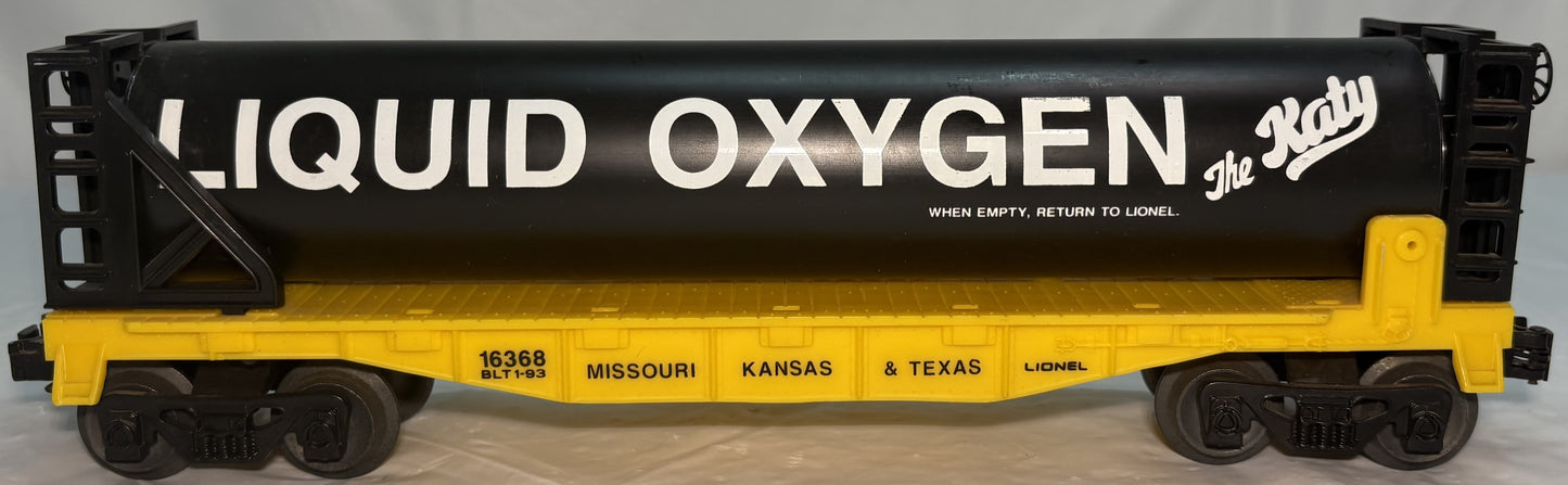 Lionel 16368 MKT Liquified Oxygen Flatcar Missouri Kansas Texas Katy