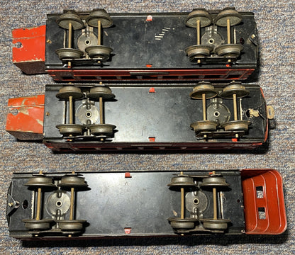 Lionel #1674 #1675 Pre-War Passenger Cars Red