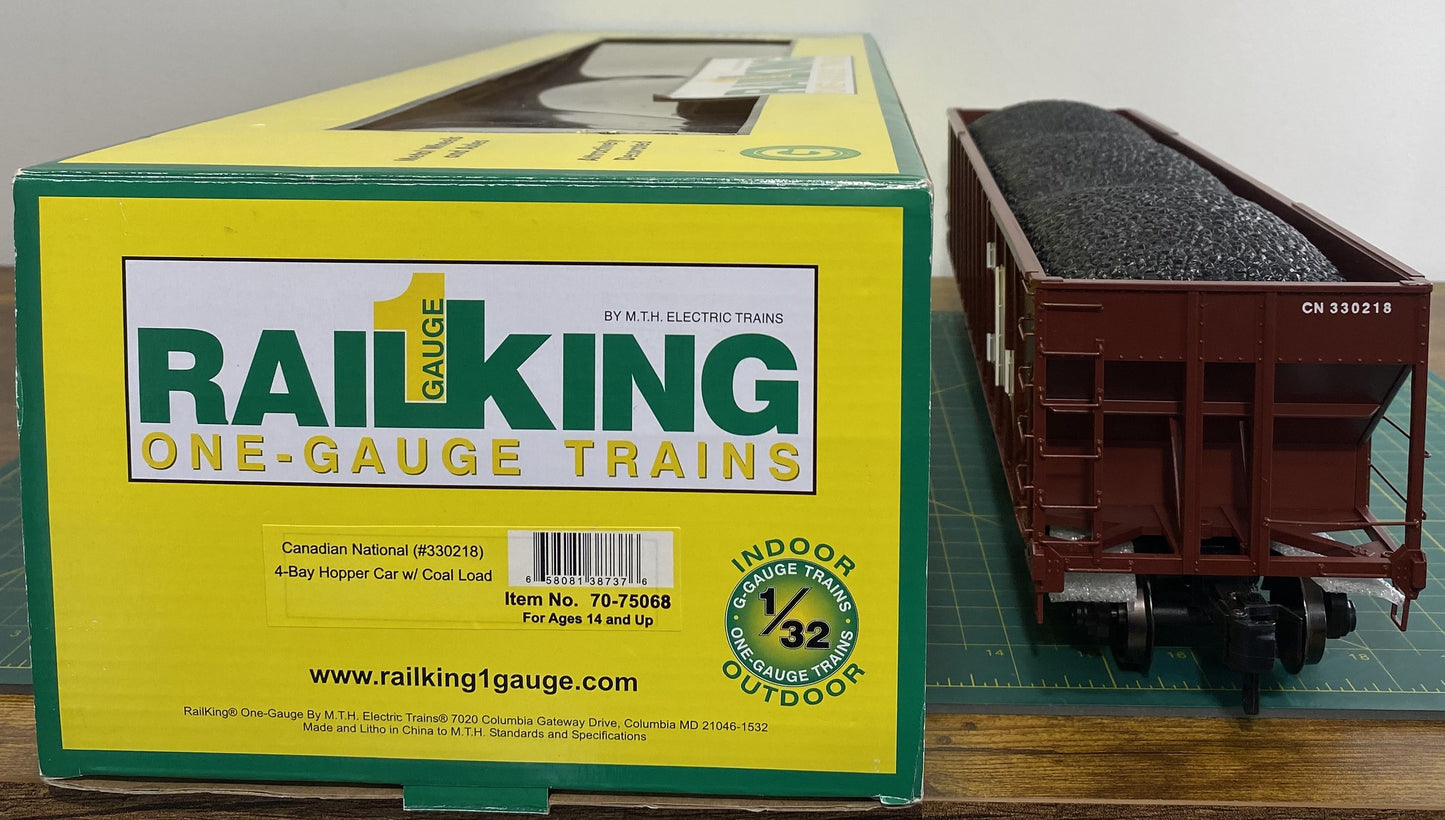 MTH Rail King 70-75068 Canadian National One Gauge 4-Bay Hopper Car