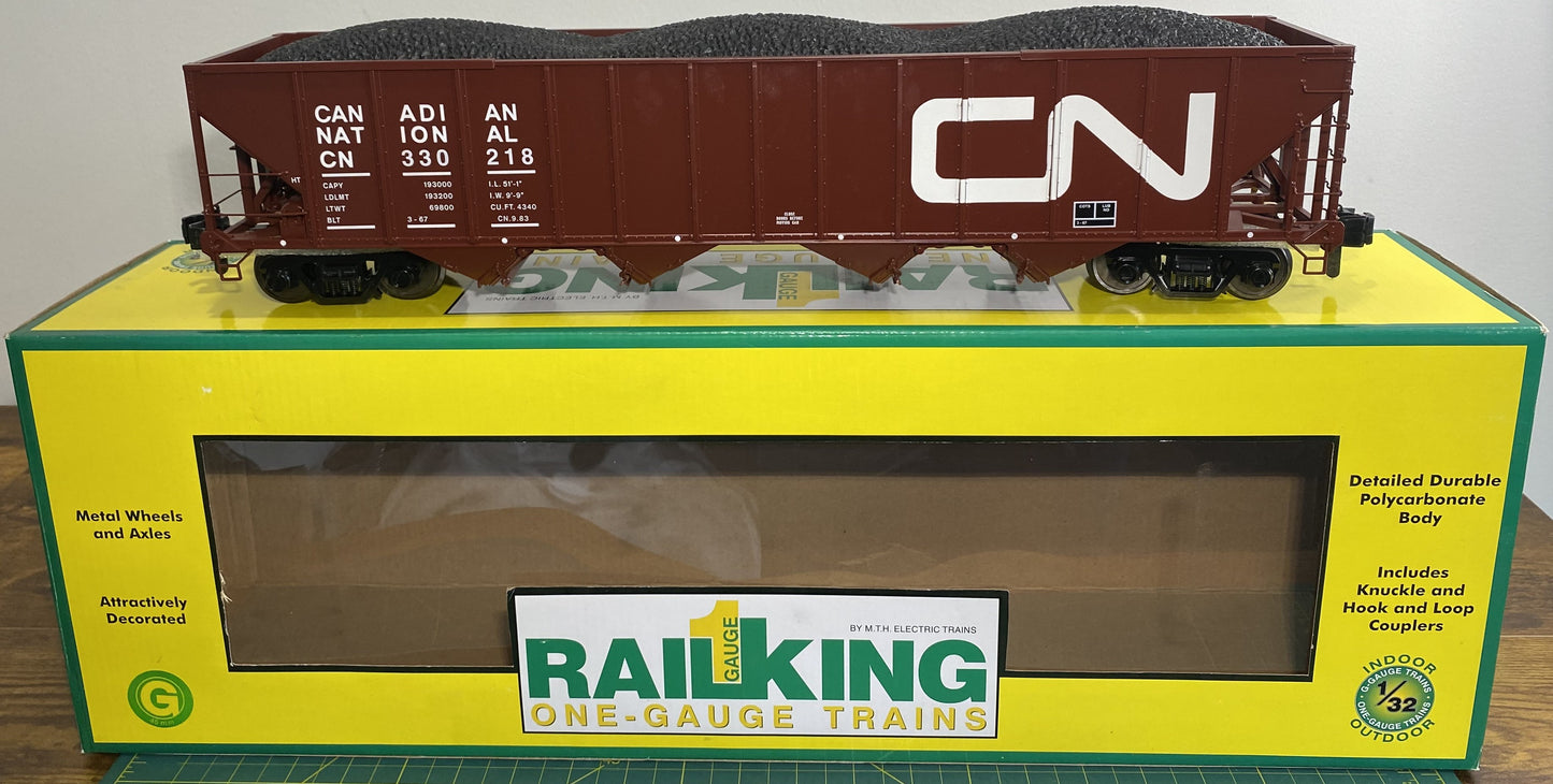 MTH Rail King 70-75068 Canadian National One Gauge 4-Bay Hopper Car