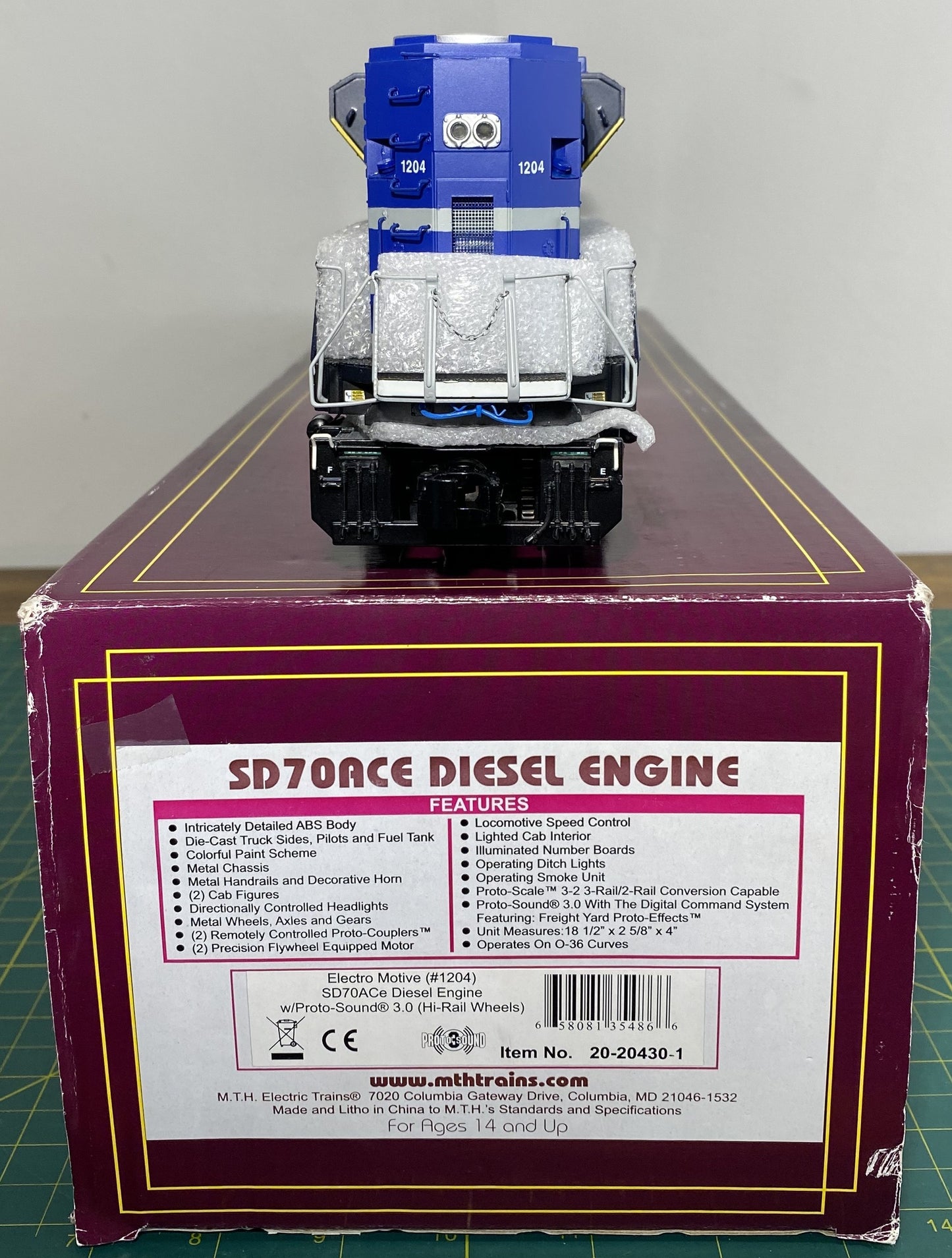 MTH Premier 20-20430-1 Electro Motive Diesel Engine w/Proto-Sound 3.0