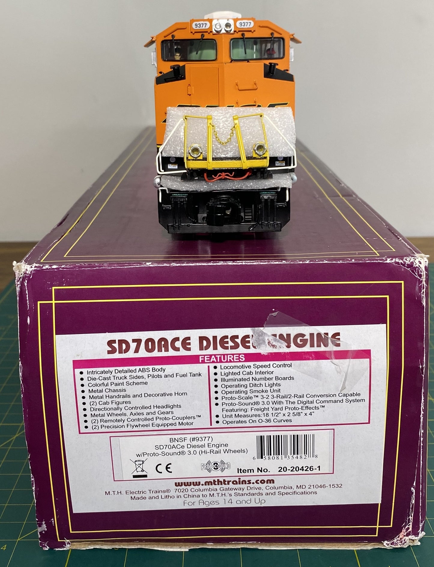 MTH Premier 20-20426-1 BNSF Diesel Engine w/Proto-Sound 3.0