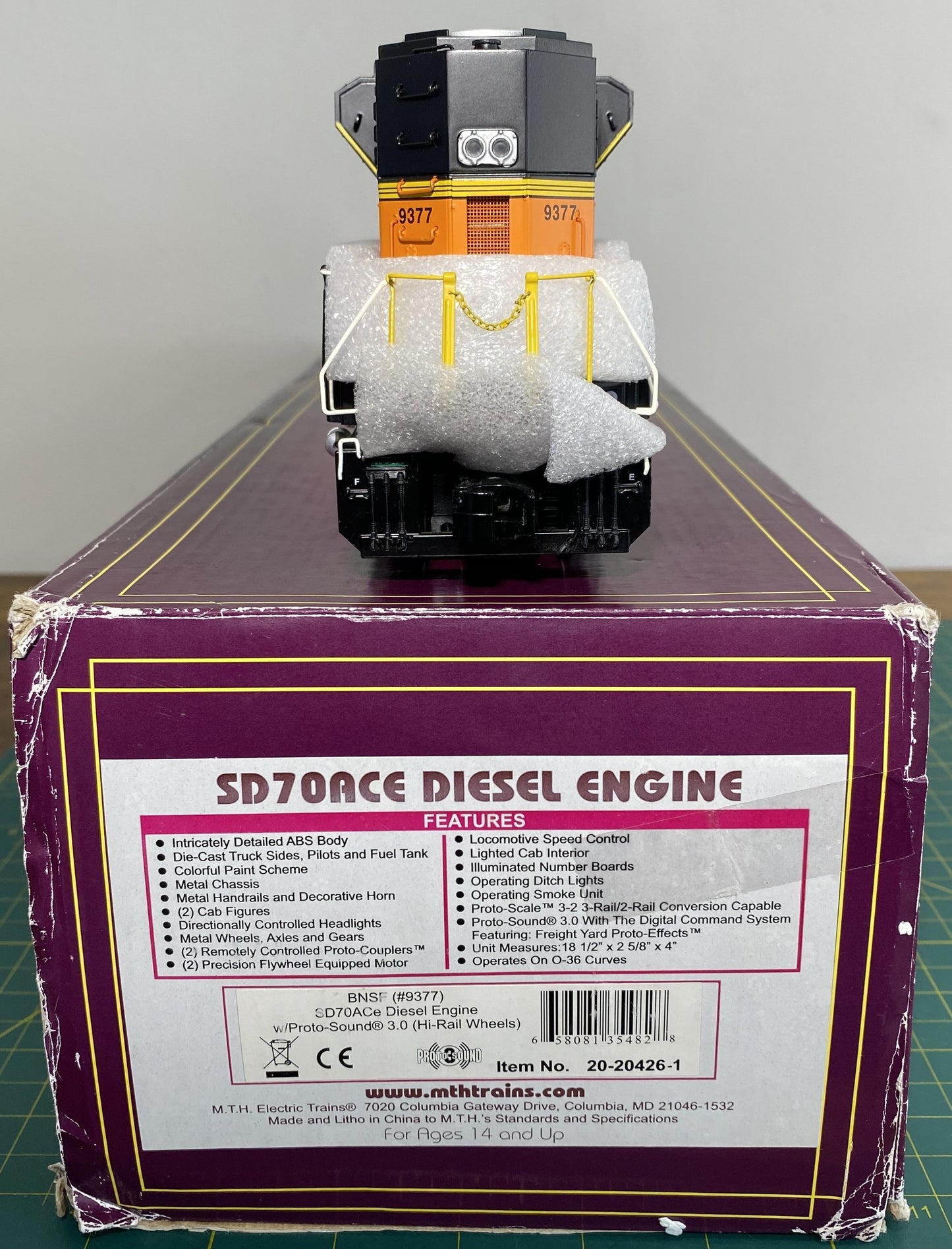 MTH Premier 20-20426-1 BNSF Diesel Engine w/Proto-Sound 3.0