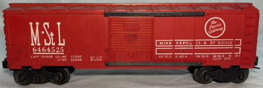 Lionel Post War 6464-525 Minneapolis & St. Louis Box Car