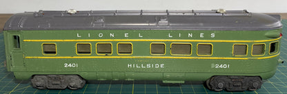 Lionel Post War Observation Car Hillside 2401
