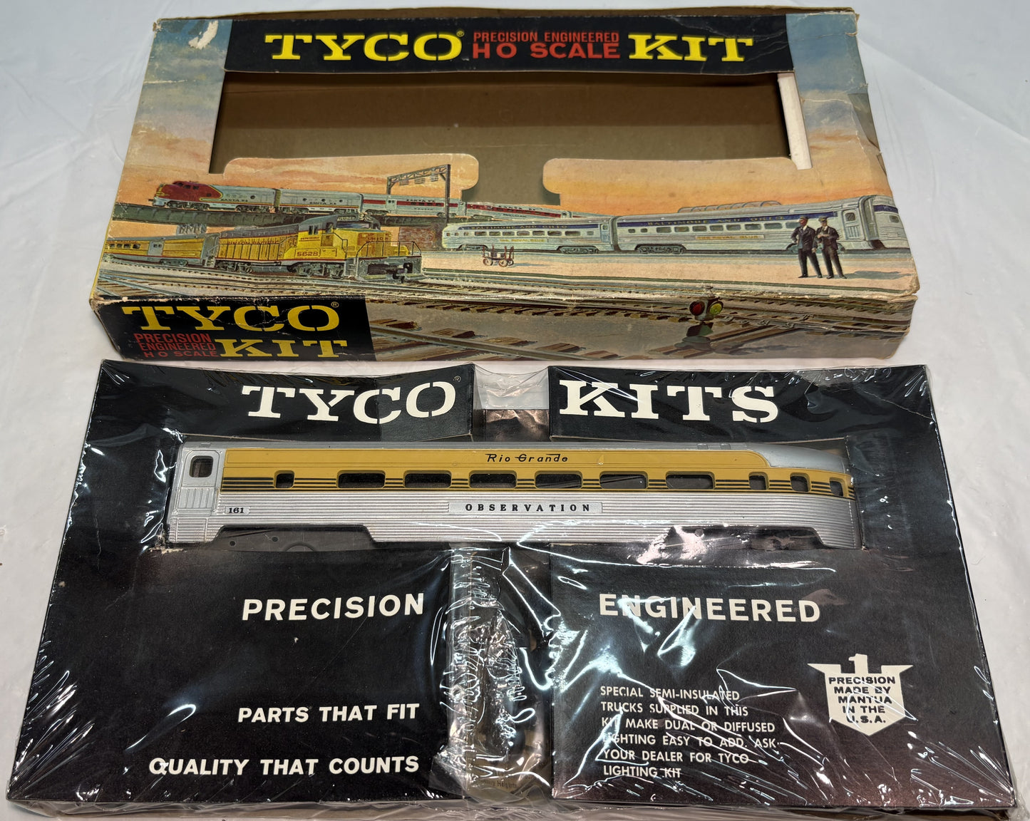 TYCO K522G Streamline Observation Santa Fe Lighted