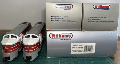 Williams 21909 Shark A-A Powered & Dummy Locomotive Set Baldwin Locomotive Works (Demo)