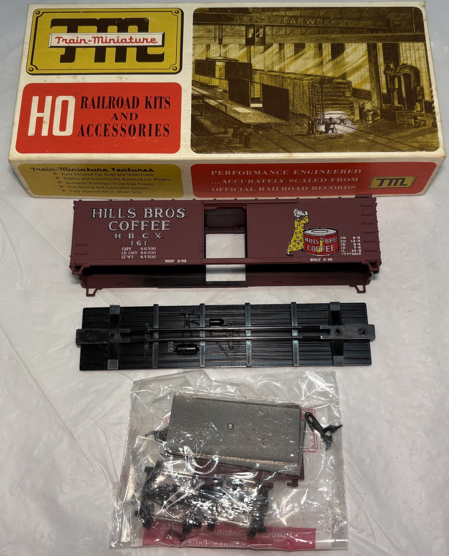 Train-Miniature 8060 Hills Bros Coffee HBCX #161 40′ Single Door Reefer Car