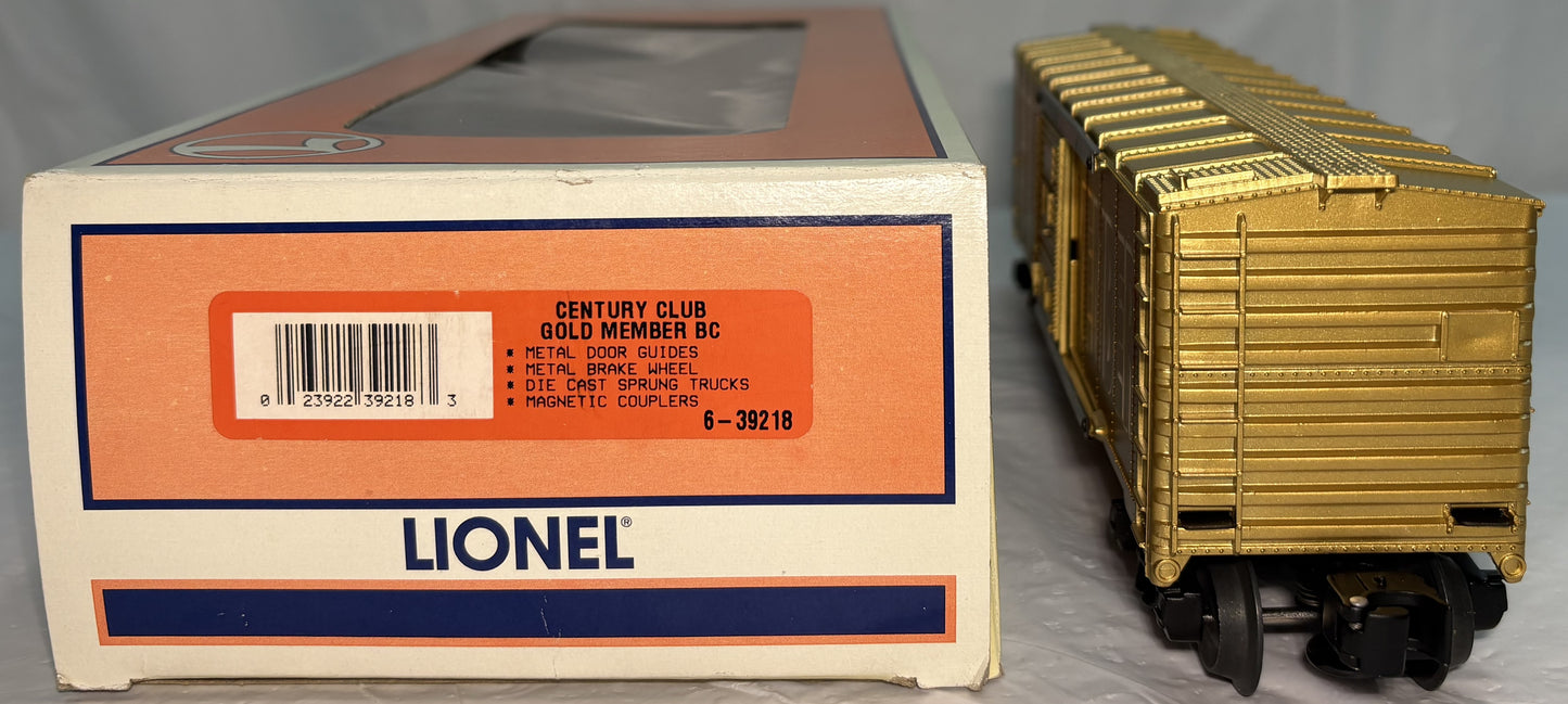 Lionel 39218 Century Club Gold Member Box Car