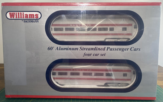 Williams 43098 60’ Streamline Santa Fe Passenger 4-Car Set
