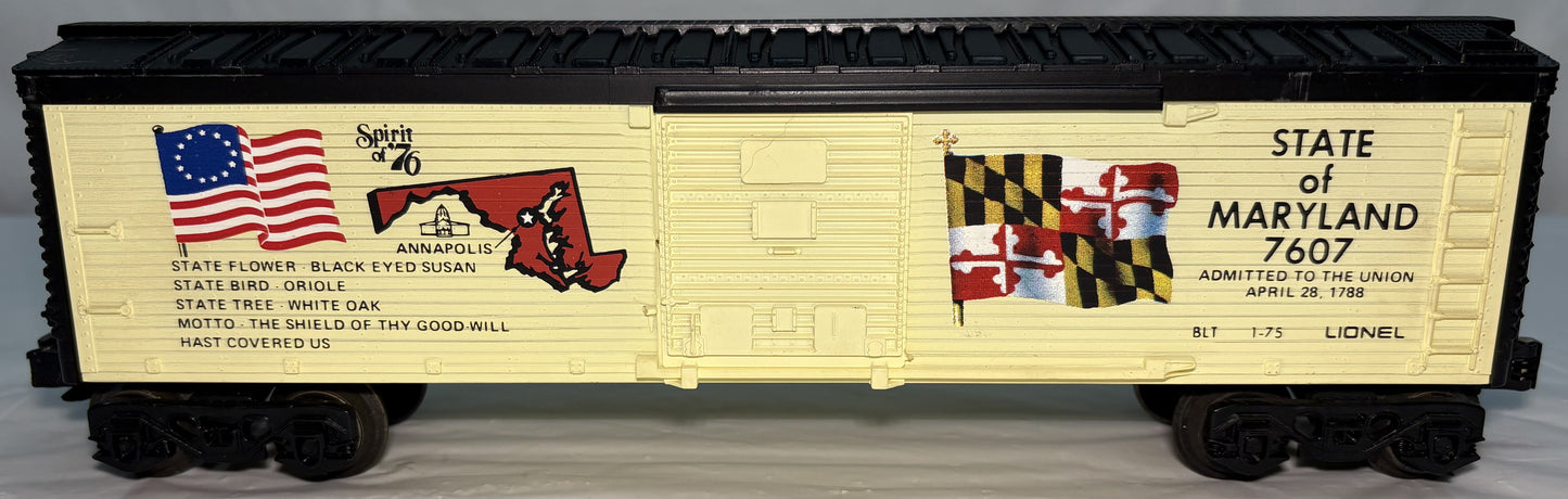 Lionel 7607 State of Maryland Boxcar #7607