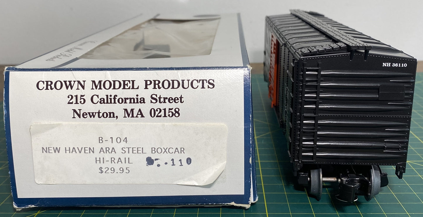 Crown Model Products B-104 New Haven ARA Steel Box Car Hi-Rail