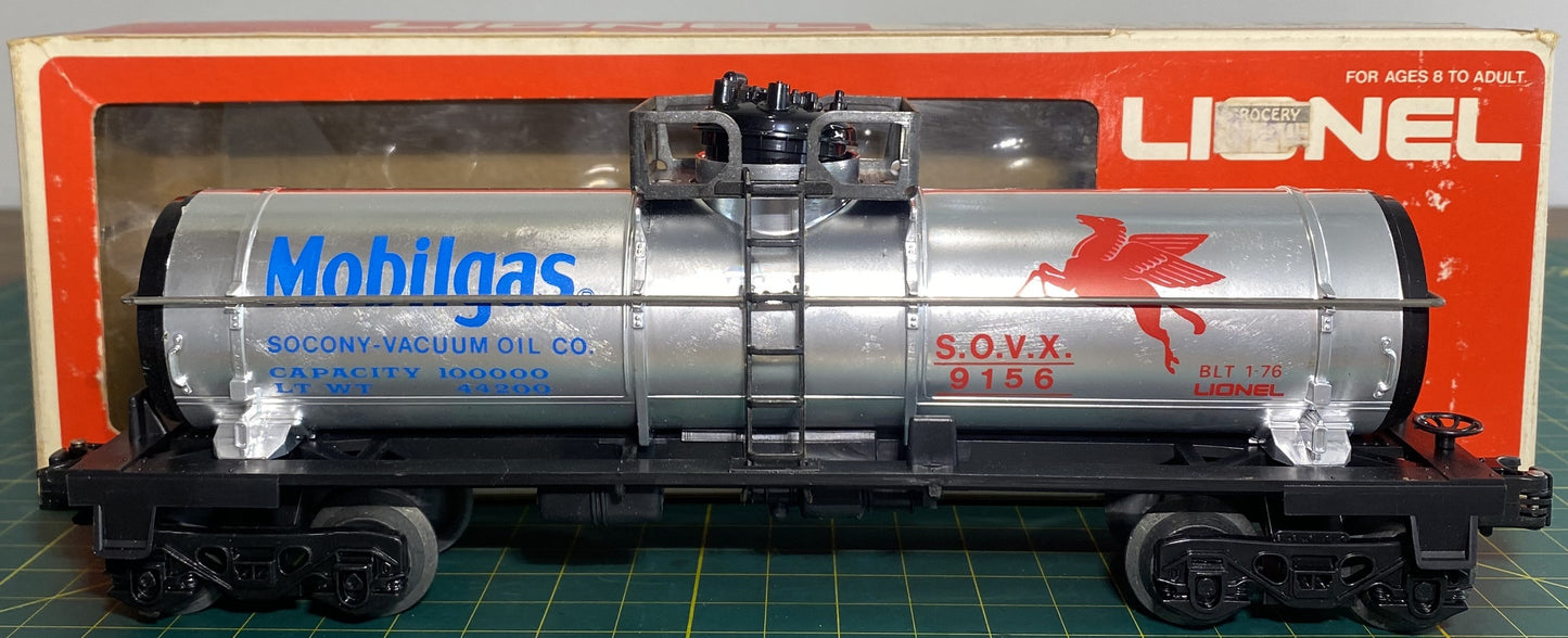 Lionel 6-9156 Mobilgas Plated Tank Car