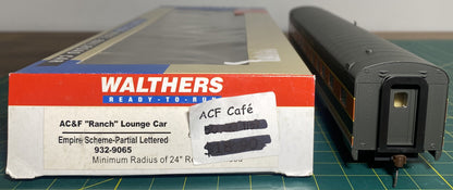 Walthers 932-9065 AC&F “Ranch” Lounge Car Empire Scheme