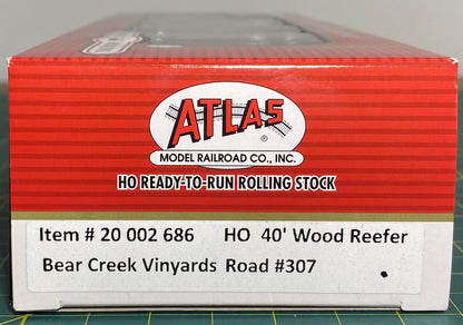 Atlas 20 002 686 40’ Wood Reefer Bear Creek Vinyards #307