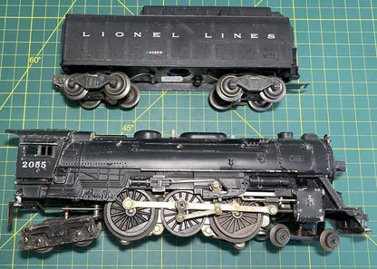 Lionel Post War 2055 Steam Locomotive with 6026W Tender
