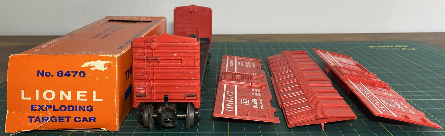 Lionel Post War Exploding Target Car 6470