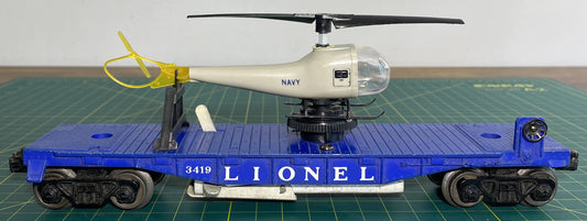 Lonel Post War Helicopter Car 3419