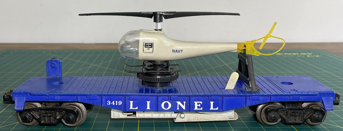Lonel Post War Helicopter Car 3419