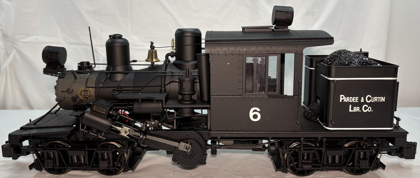 Bachmann 81180 Pardee & Curtin Lumber Climax Steam Locomotive #6
