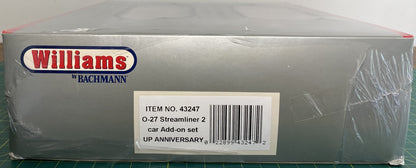 Williams 43247 Streamliner 2 Car Add-on Set UP Anniversary