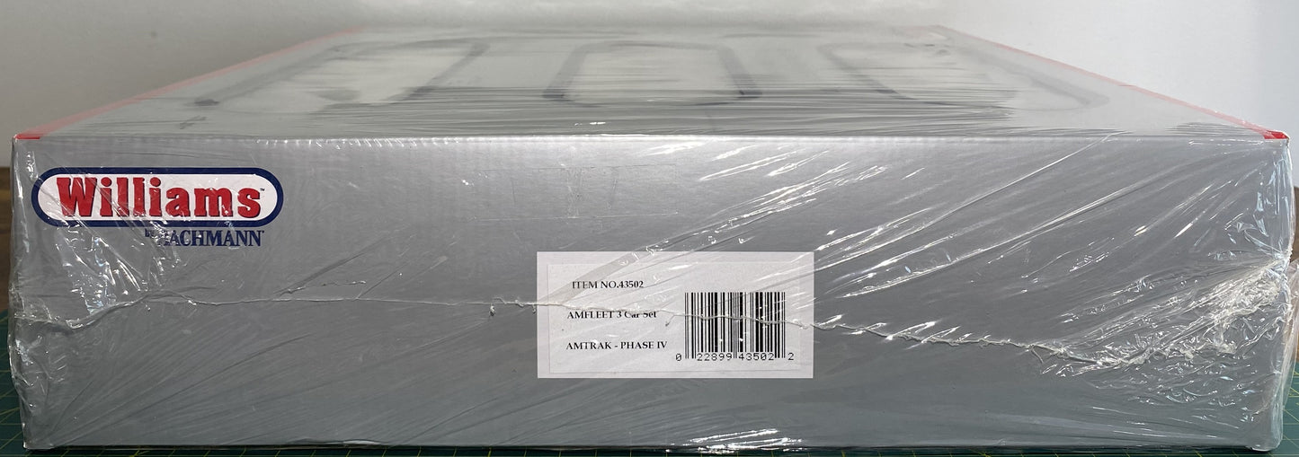 Williams 43502 Amtrak Phase IV 60' Amfleet 3 Car Coach Set