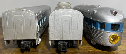 American Flyer #660, #661, #662 and #663 Blue Passenger Cars