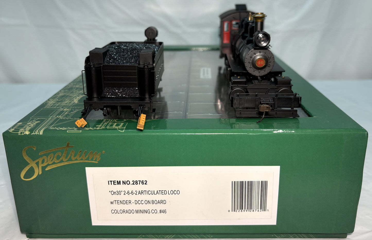 Bachmann Spectrum 28762 On30 Colorado Mining Co. 2-6-6-2 Steam Loco #46 DCC